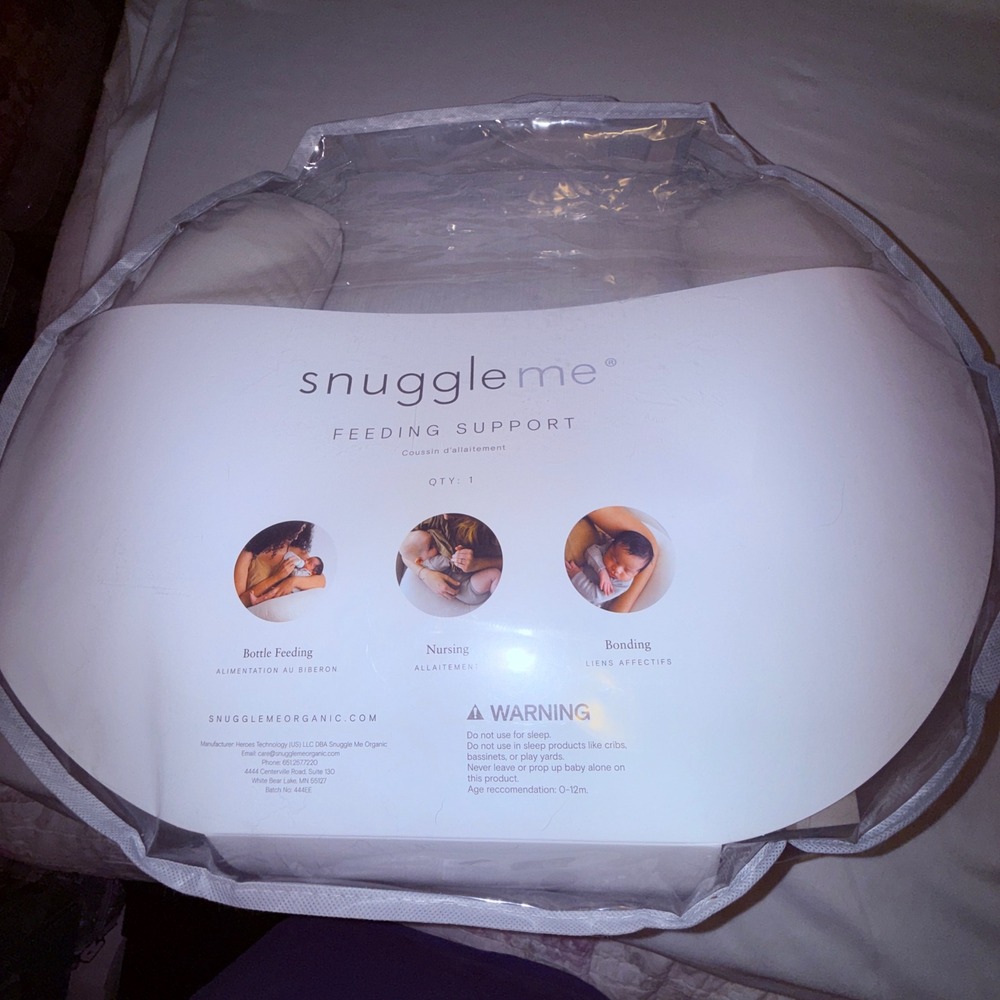 Snuggle Me Organic Feeding Support Pillow Baby Sage New Organic Cotton Cover